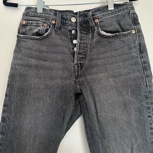 Levi’s grey/dark wash 501 skinny Jeans